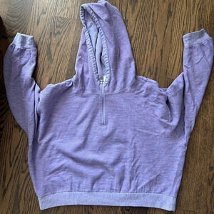 BP Cropped Hoodie Sweatshirt Athletic Sweater Purple Large